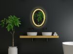 Oval Frameless LED Mirror – Hardwired Wall-Mounted Lighted Mirror with Smart LED & Energy-Saving Design | Hotel & Home Bathroom Mirror (17.75 x 23.75 inch) Ovel-2 - Image 2