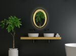 Oval Frameless LED Mirror – Plug-and-Play Wall-Mounted Mirror with Touch Sensor & Copper-Free Silver Glass | Modern Bathroom & Vanity Mirror (17.75 x 23.75 inch) Ovel-3 - Image 3