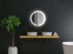 TRYOTONE - Round Frameless LED Mirror – Plug-and-Play Wall-Mounted Lighted Mirror with Energy-Saving LED | Entryway & Dressing Room Mirror (24 x 24 inch). - Image 2