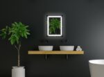 TRYOTONE - Rectangular Frameless LED Mirror – Modern Wall-Mounted LED Mirror with Touch Sensor & Smart LED Lighting | Wash Basin & Bathroom Mirror (18 x 24 inch)
