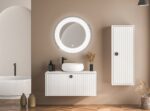 TRYOTONE - Round Frameless LED Mirror – Hotel-Style Wall-Mounted Mirror with Smart LED & Lighted Vanity Design | Dressing Room & Bedroom Mirror (24 x 24 inch) - Image 3