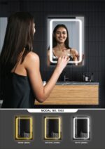 TRYOTONE - Rectangular Frameless LED Mirror – Hardwired Wall-Mounted Smart LED Mirror with Touch Sensor | Dressing Table & Vanity Mirror (18 x 24 inch) - Image 5