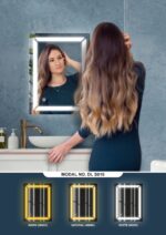 TRYOTONE - Rectangular Frameless LED Mirror – Modern Wall-Mounted LED Mirror with Touch Sensor & Smart LED Lighting | Wash Basin & Bathroom Mirror (18 x 24 inch) - Image 5