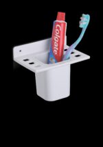 TRYOTONE Wall-Mounted Toothbrush & Toothpaste Holder – Space-Saving, Hygienic Bathroom Organizer with Drainage Slots – Ideal for Modern Countertops, Clean, Dry (Pack of 2) - Image 3